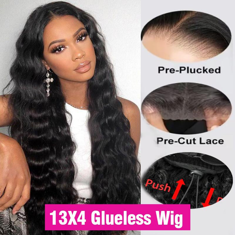 Bling Hair Deep Wave Lace Frontal Wig Transparent 13X4 13X6 HD Lace Frontal Human Hair Wigs Curly Human Hair Lace Frontal Wigs for Women Tiktokshopholidayhaul